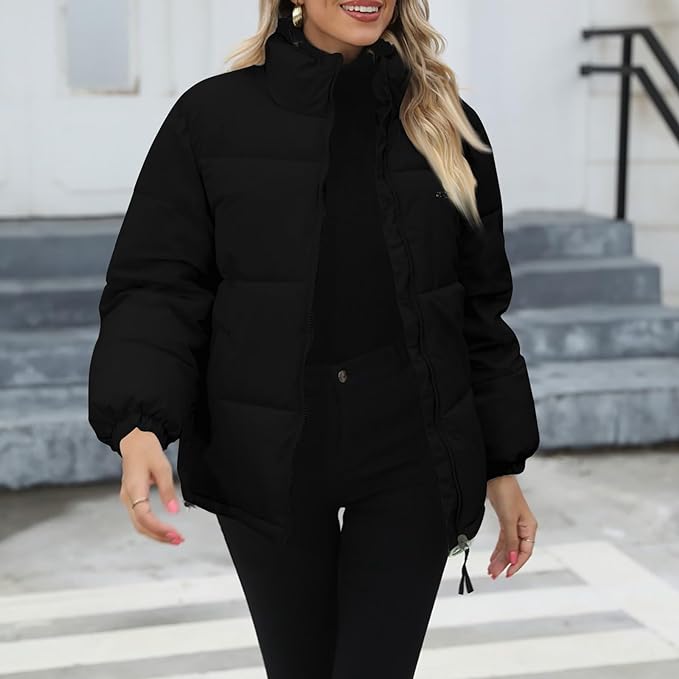 Chaqueta De Invierno Acolchada Con Forro Interior Para Mujer | Ideal Para Días Fríos