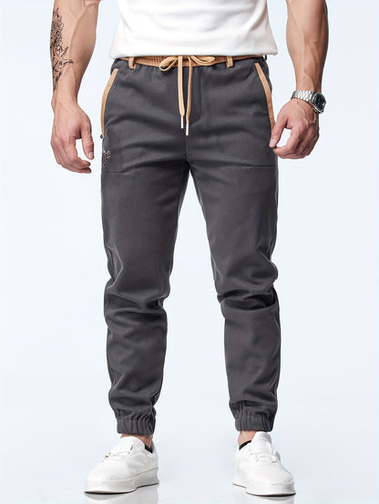 Pantalón con Cintura Elástica y Tobillos Ajustados para Hombre | Ideal para Uso Diario e Informal