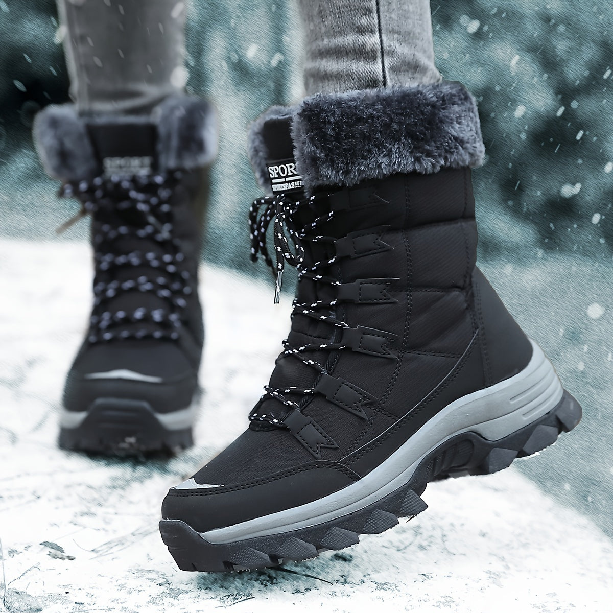 Botas De Invierno Con Diseño A La Altura Del Tobillo Para Mujer | Ideal Para Invierno