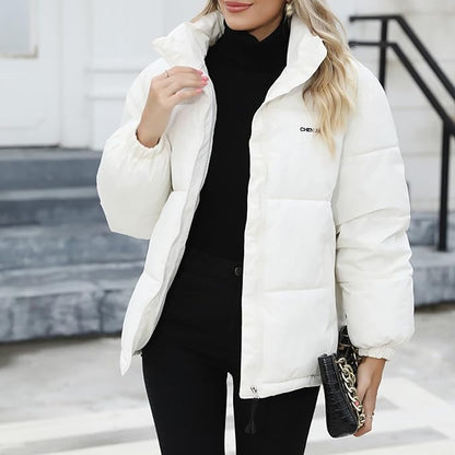 Chaqueta De Invierno Acolchada Con Forro Interior Para Mujer | Ideal Para Días Fríos