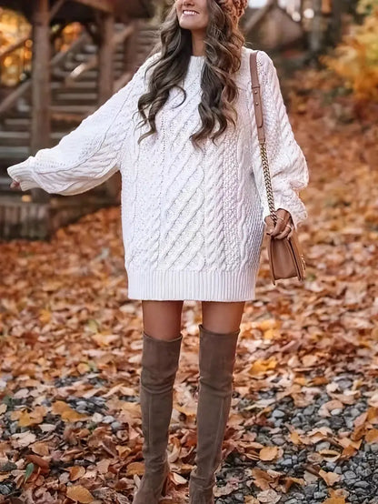 Vestido de Punto con Trenzado para Mujer | Ideal para Días Informales