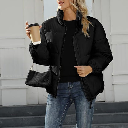 Chaqueta De Invierno Acolchada Con Forro Interior Para Mujer | Ideal Para Días Fríos