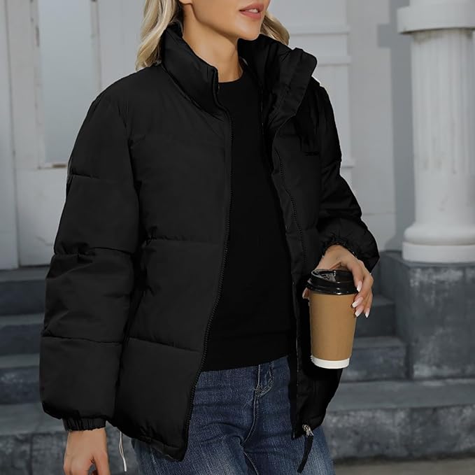 Chaqueta De Invierno Acolchada Con Forro Interior Para Mujer | Ideal Para Días Fríos
