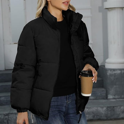 Chaqueta De Invierno Acolchada Con Forro Interior Para Mujer | Ideal Para Días Fríos