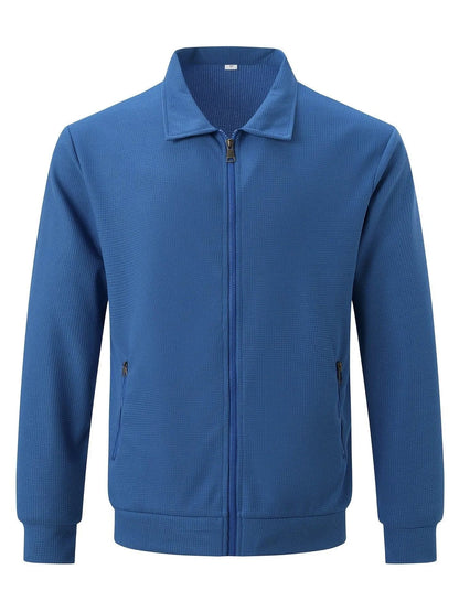 Chaqueta De Color Liso Con Diseño Flexible Para Hombre | Ideal Para Uso Diario Y Entretiempo