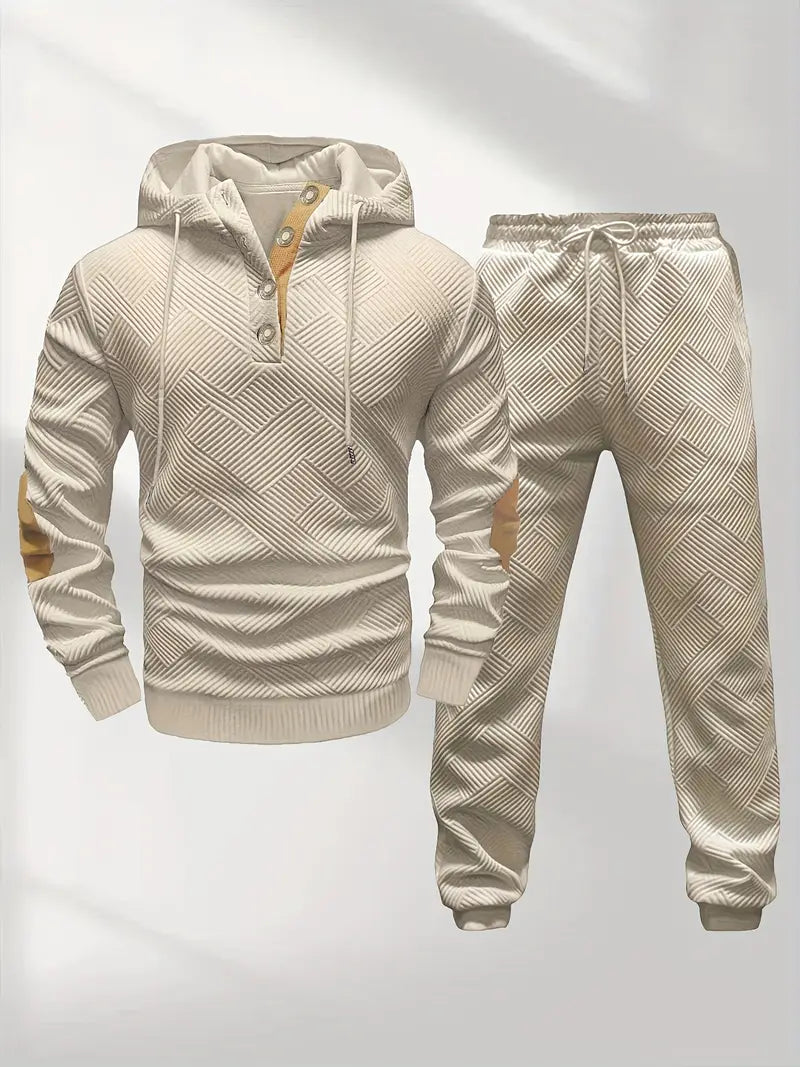 Conjunto de Dos Piezas con Sudadera con Capucha y Pantalón para Hombre | Ideal para Uso Diario