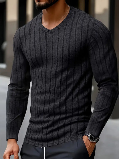 Camisa De Manga Larga Con Cierre De Botones Para Hombres | Ideal Para Uso Diario Y Ocasiones Semi-Formales