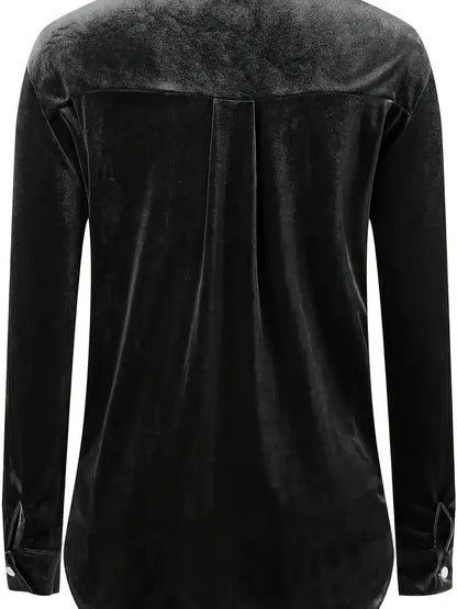 Camisa De Corte Relajado Con Cuello Clásico Para Mujer | Ideal Para Uso Diario