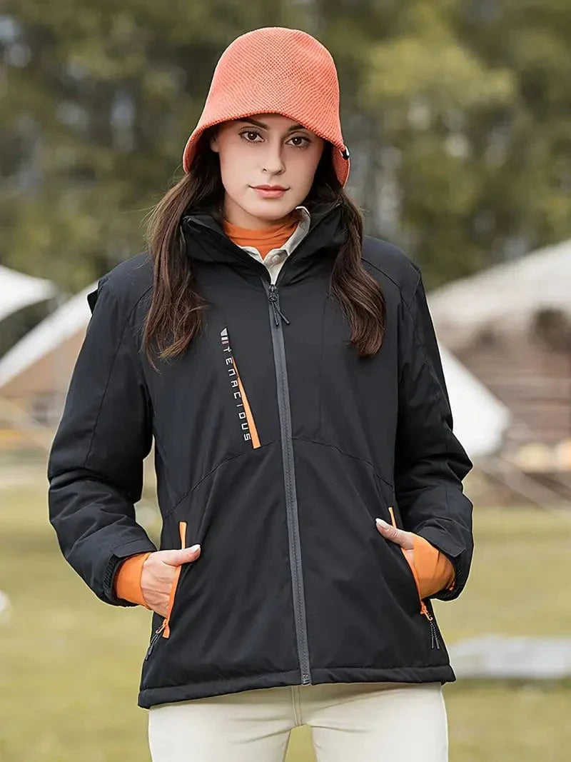 Plumífero Con Capucha y Mangas Largas Para Mujer | Ideal Para Invierno
