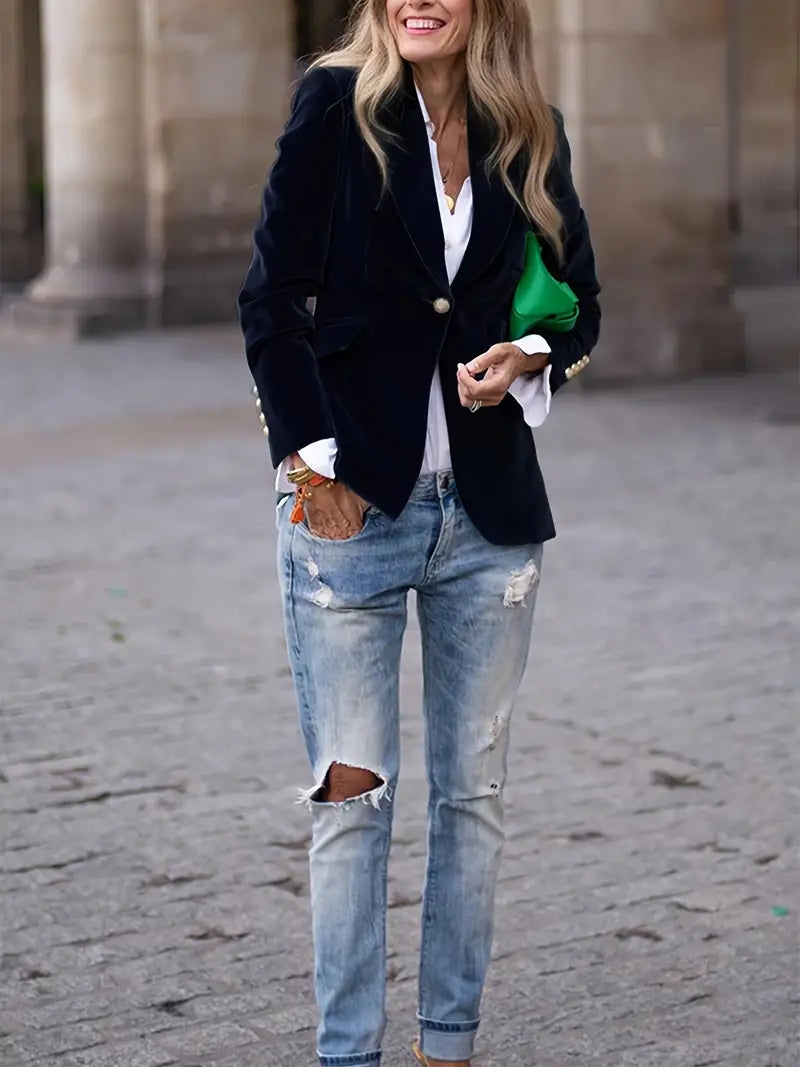 Blazer con Corte Ajustado para Mujer | Ideal para Uso Diario y Profesional
