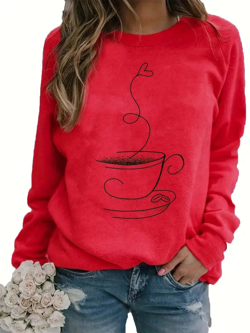 Sudadera con Estampado Frontal y Corte Holgado para Mujer | Ideal para Uso Diario o Momentos de Ocio