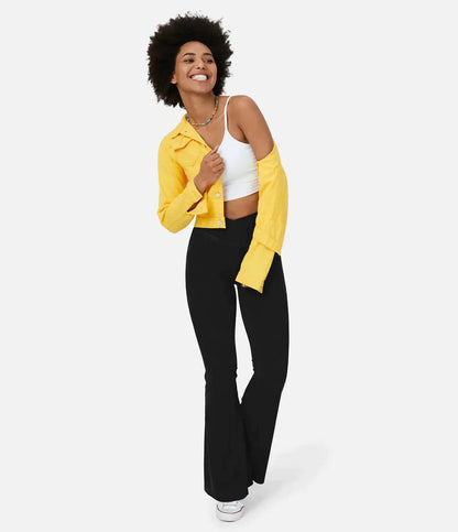 Pantalón Flare Con Cintura Alta Para Mujer | Ideal Para Uso Diario