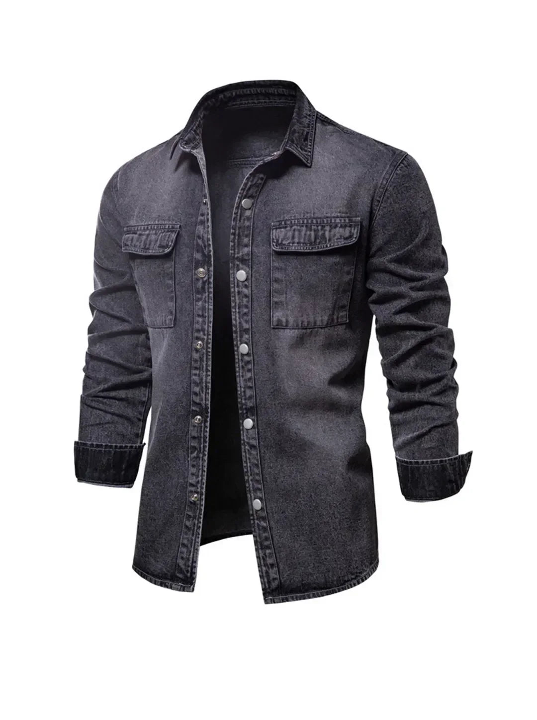 Camisa Vaquera con Bolsillo en el Pecho para Hombre | Ideal para Entretiempo