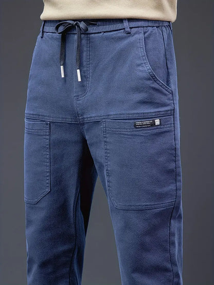 Pantalón De Jogging Con Cintura De Cordón Y Corte Ligeramente Ajustado Para Hombre | Ideal Para Uso Diario