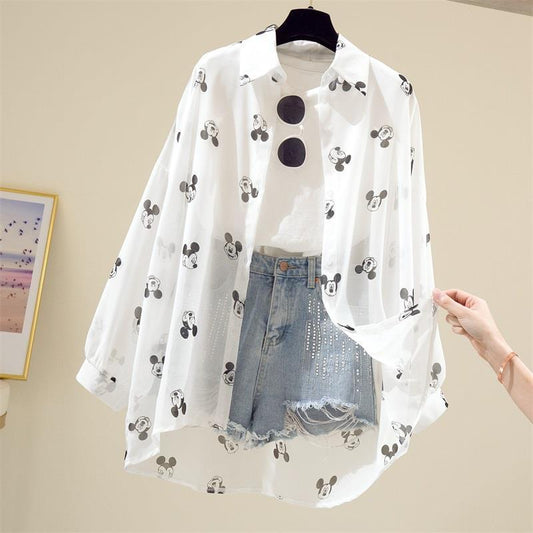Blusa de Manga Larga con Estampado Gráfico para Mujer | Ideal para Uso Diario