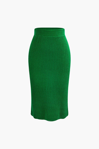 Conjunto De Dos Piezas Para Mujer Con Top Cruzado Y Falda Lápiz | Ideal Para Uso Diario Y Trabajo
