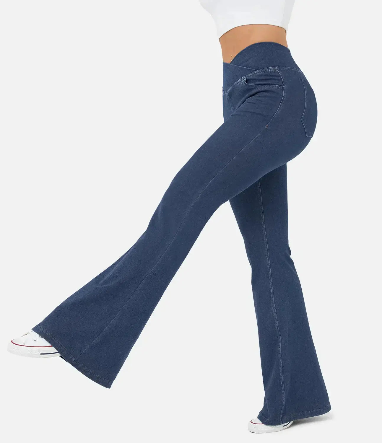 Pantalón Flare Con Cintura Alta Para Mujer | Ideal Para Uso Diario