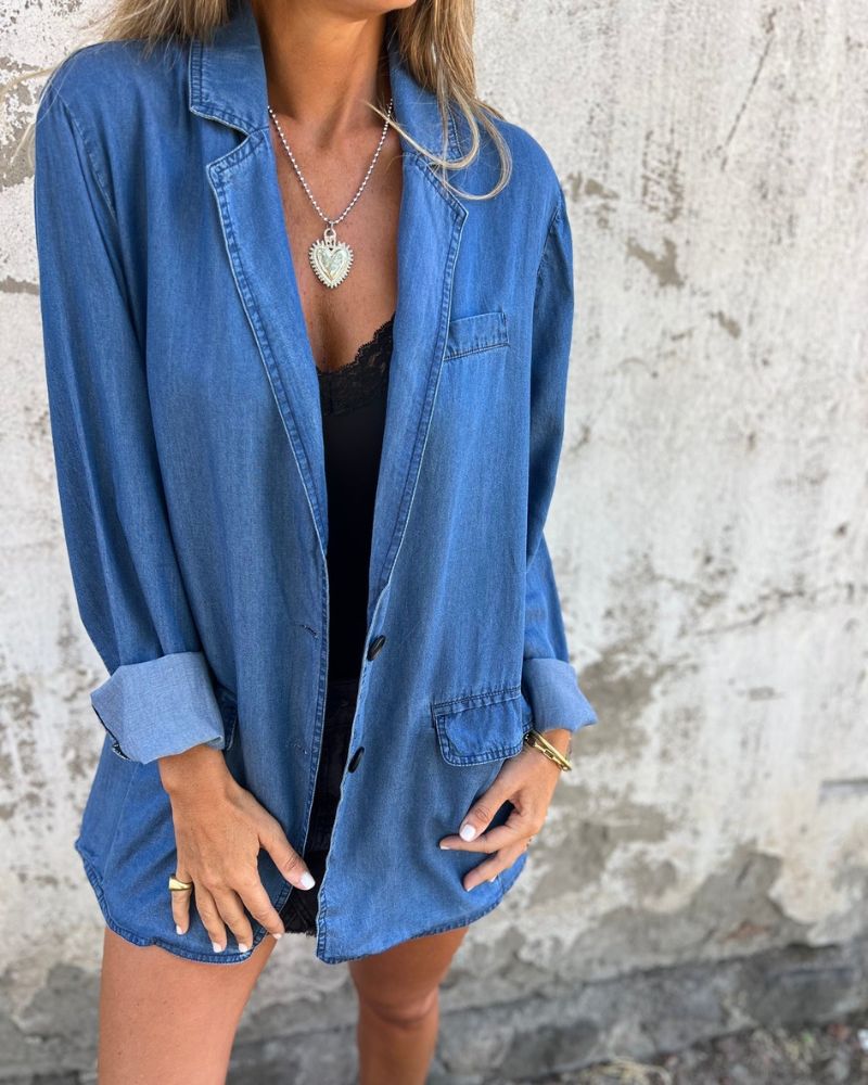 Blazer con Corte Relajado para Mujer | Ideal para Entretiempo y Uso Diario