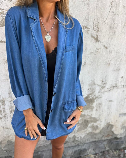 Blazer con Corte Relajado para Mujer | Ideal para Entretiempo y Uso Diario