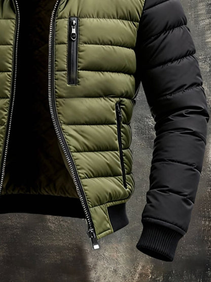 Chaqueta con Cremallera Frontal y Cuello Alto para Hombre | Ideal para Temporadas Frías
