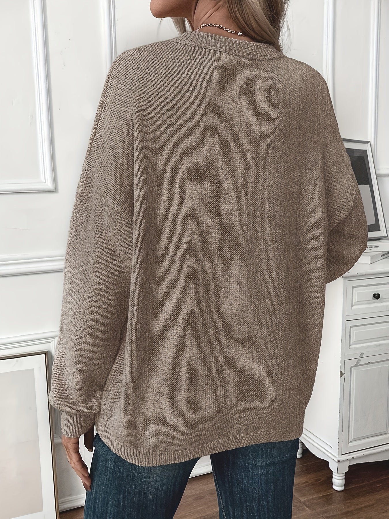 Jersey De Manga Larga De Corte Clásico Para Mujer | Ideal Para Uso Diario Y Superposición