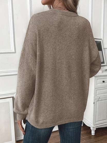 Jersey De Manga Larga De Corte Clásico Para Mujer | Ideal Para Uso Diario Y Superposición