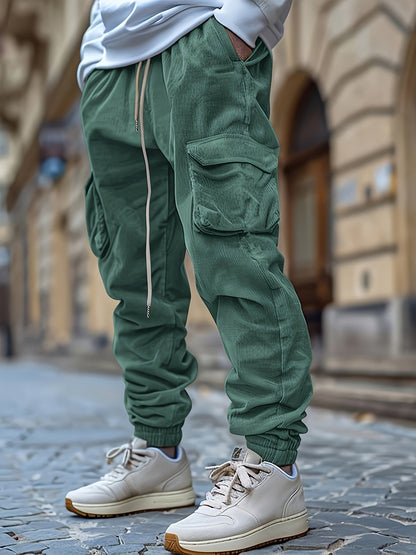 Pantalón De Jogging Con Pantalones Cargo Y Puños Ajustados Para Hombre | Ideal Para Uso Diario Y Actividades Ligeras