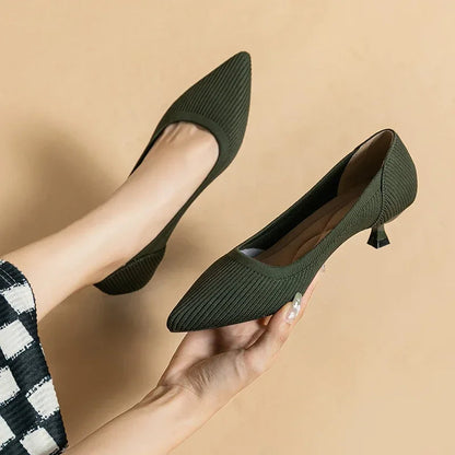 Sandalias de Tacón Slip-On con Punta Fina para Mujer | Ideales para Uso Diario y Ocasiones Variadas