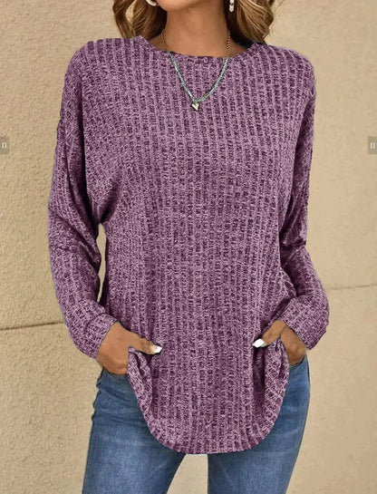 Jersey de Punto Acanalado con Bolsillos Laterales para Mujer | Ideal para Uso Diario