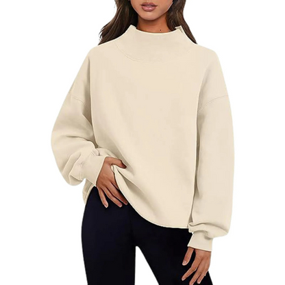 Sudadera de Cuello Subido y Corte Amplio para Mujer | Ideal para Uso Diario en Clima Fresco