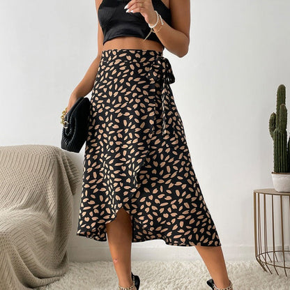 Falda Mi-Larga de Talle Alto con Volantes y Oversize para Mujer | Ideal para Uso Diario o Eventos Planificados