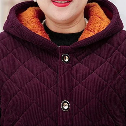 Chaqueta Acolchada con Cierre de Botones para Mujer | Ideal para Temporada Fría