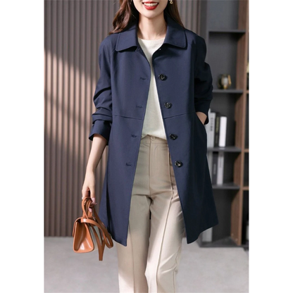 Gabardina De Largo Medio Con Corte Holgado Para Mujer | Ideal Para Primavera Y Otoño
