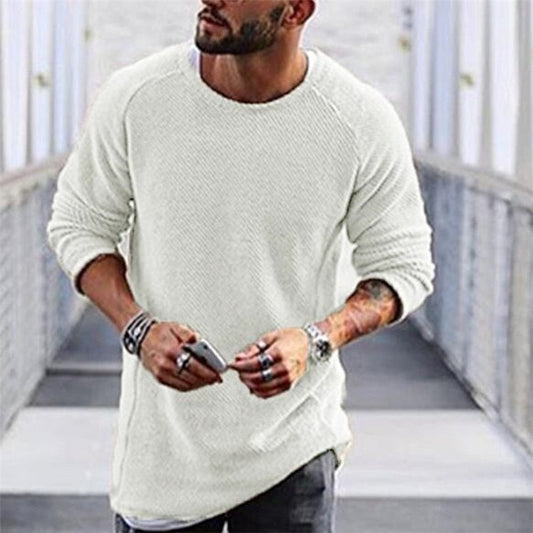 Jersey de Punto de Manga Larga con Corte Versátil para Hombre | Ideal para Uso Diario