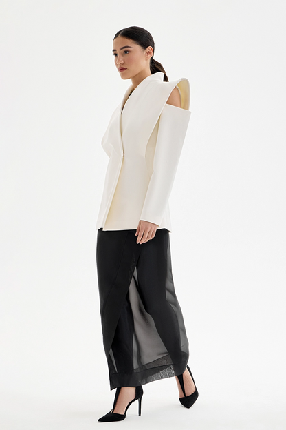 Blazer con Hombros Estructurados para Mujer | Ideal para Climas Fríos y Uso Profesional