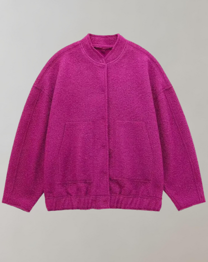 Chaqueta Tipo Bomber Con Diseño Holgado Para Mujer | Ideal Para Uso Diario