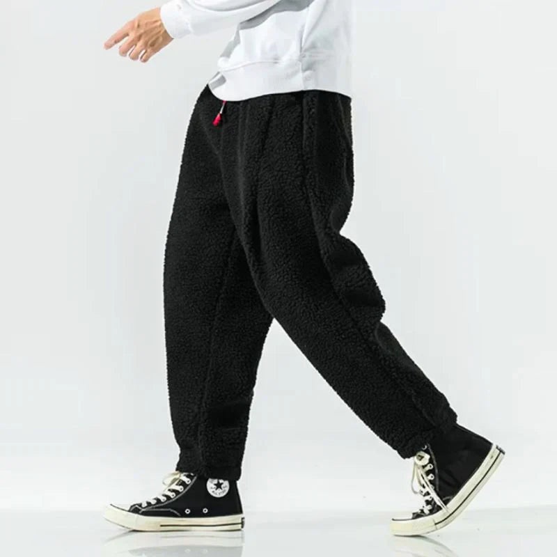 Pantalón Casual de Corte Amplio con Cintura Elástica y Cordón para Hombre | Ideal para Uso Diario