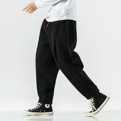 Pantalón Casual de Corte Amplio con Cintura Elástica y Cordón para Hombre | Ideal para Uso Diario