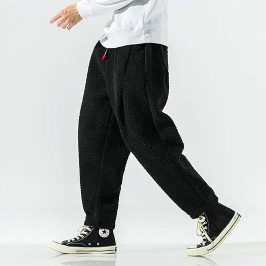 Pantalón Casual de Corte Amplio con Cintura Elástica y Cordón para Hombre | Ideal para Uso Diario
