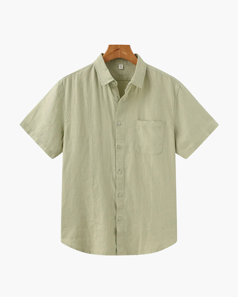 Chemise À Manches Courtes Avec Camisa de Manga Corta con Cierre Abotonado para Hombres | Ideal para Clima CálidoCoupe Droite Pour Hommes | Idéale Pour La Saison Chaude Et Les Usages Quotidiens