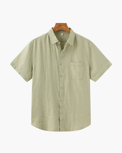 Chemise À Manches Courtes Avec Camisa de Manga Corta con Cierre Abotonado para Hombres | Ideal para Clima CálidoCoupe Droite Pour Hommes | Idéale Pour La Saison Chaude Et Les Usages Quotidiens