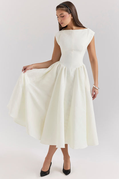 Vestido Midi con Cintura Definida para Mujer | Ideal para Eventos Formales