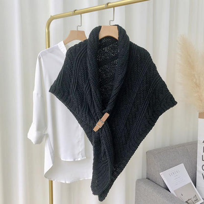 Chal Triangular con Cierre Ajustable para Mujer | Ideal para Invierno