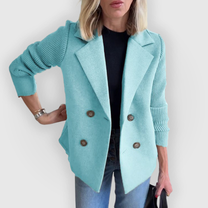 Blazer para Mujer con Corte Ajustado y Mangas Largas de Punto | Ideal para Uso Profesional y Diario