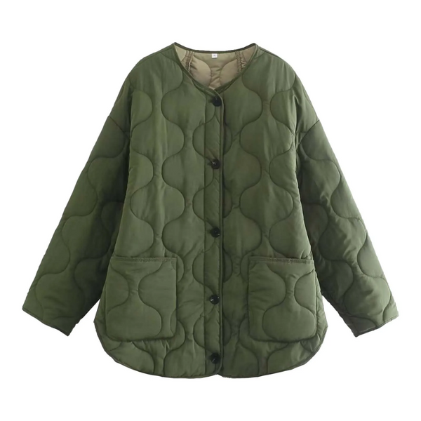 Chaqueta Colchada con Diseño de Cuadros para Mujer | Ideal para Otoño e Invierno