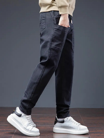 Pantalón De Jogging Con Cintura De Cordón Y Corte Ligeramente Ajustado Para Hombre | Ideal Para Uso Diario