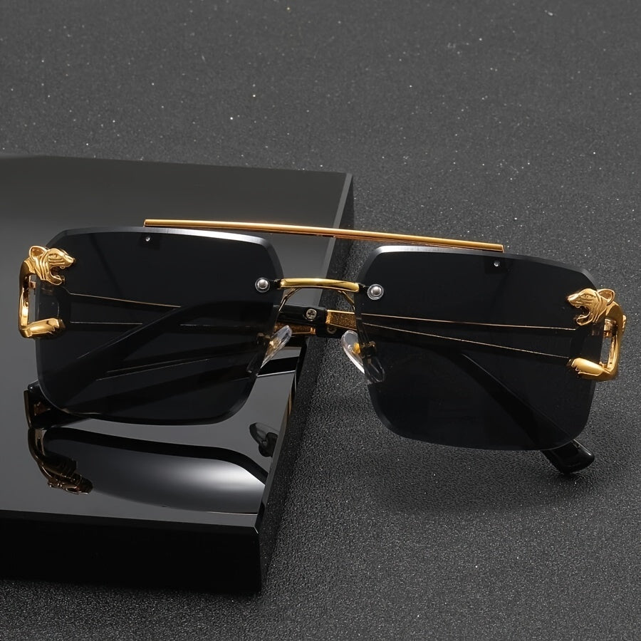 Gafas de Sol sin Montura de Inspiración Retro para Hombres | Ideal para Uso Diario