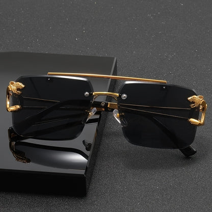 Gafas de Sol sin Montura de Inspiración Retro para Hombres | Ideal para Uso Diario