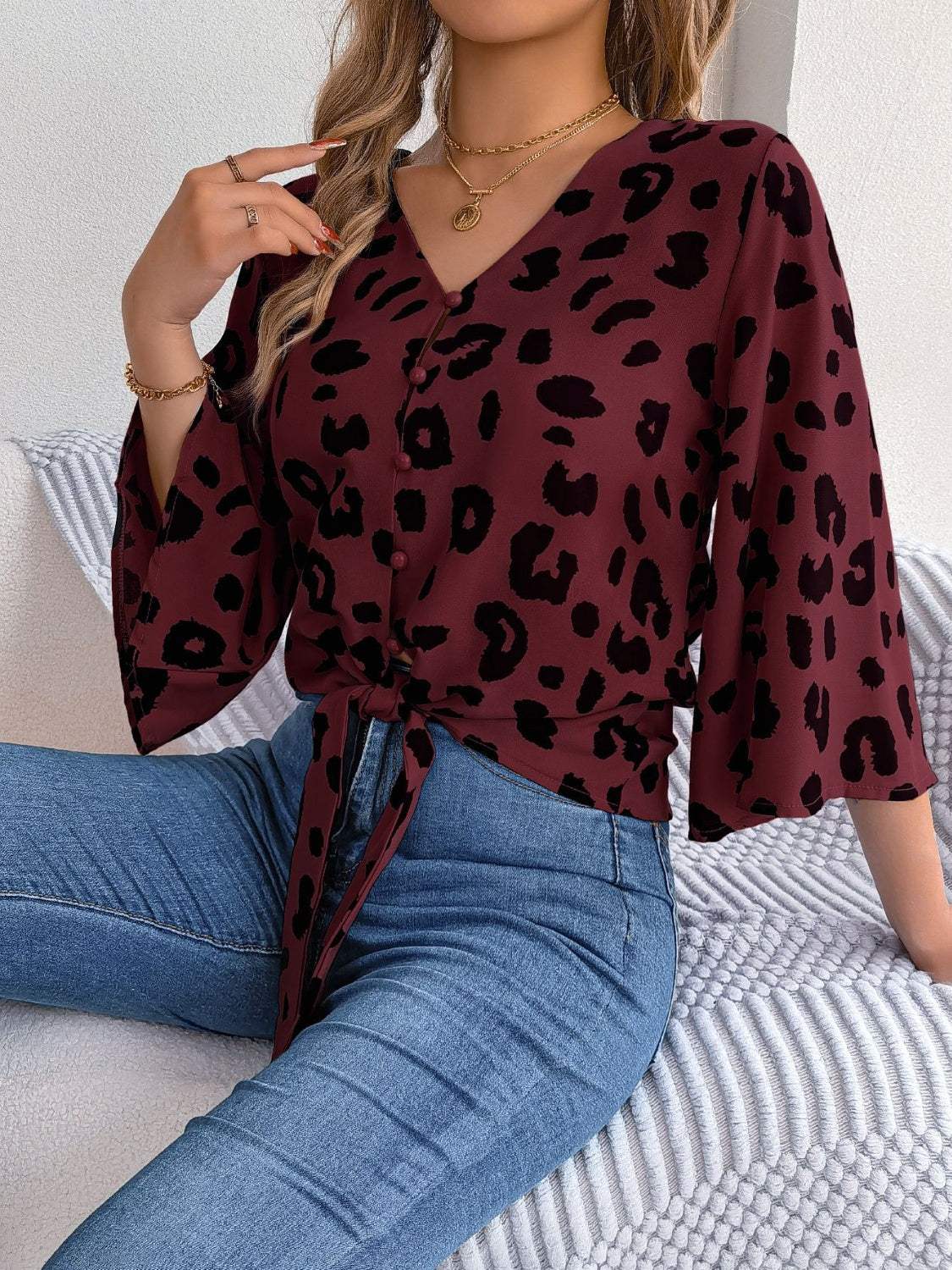 Blusa Con Estampado Animal Para Mujer | Ideal Para Uso Diario Y Ocasiones Variadas