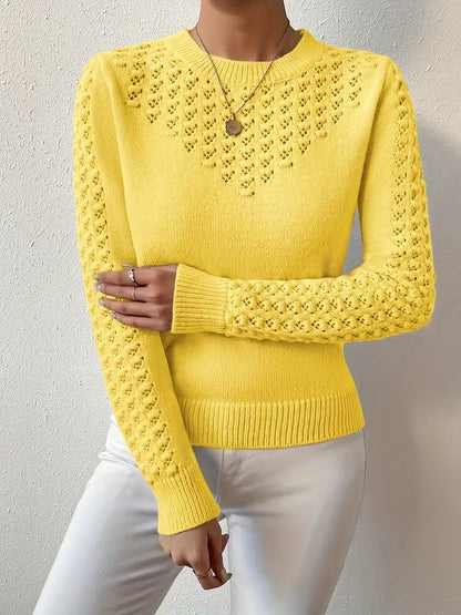 Jersey De Manga Larga Con Detalles De Encaje Para Mujer | Ideal Para Uso Diario Y Superposición